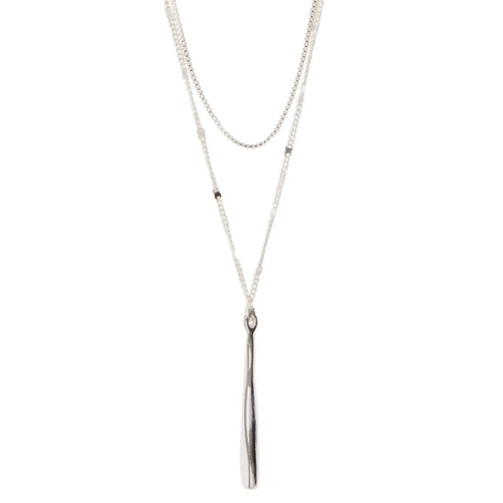 Jenny Bird Leana Pendant Double Chain Necklace (New)